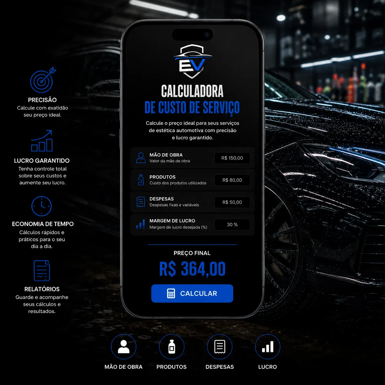 Calculadora de Custo de Serviço